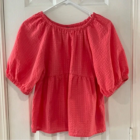 Old Navy Women’s Babydoll with Pink Puff Sleeve. Size Medium - Picture 2 of 5